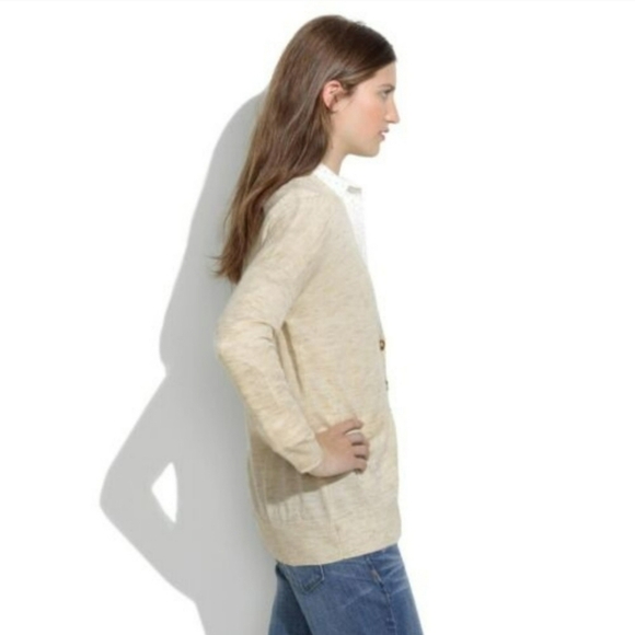 Madewell Wool Alpaca Blend Button Up Lightweight Cardigan Sweater - Picture 2 of 13
